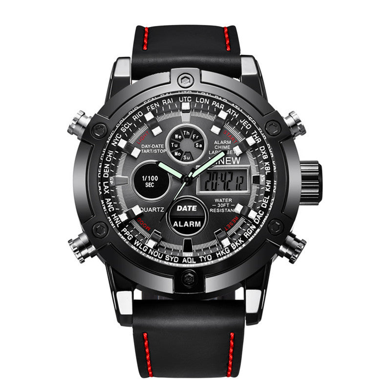 U.M | Chronograph Business Watch Men's Leather Digital Wristwatches